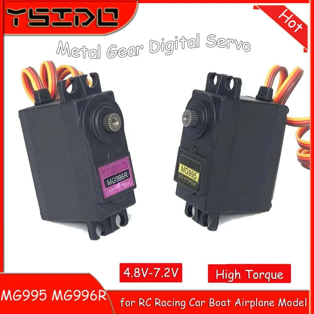 Servos numériques à engrenages métalliques MG995 MG996R 4.8-7.2V pour voiture JR camion voiture de course modèle RC hélicoptère avion RC bateau pièces RC