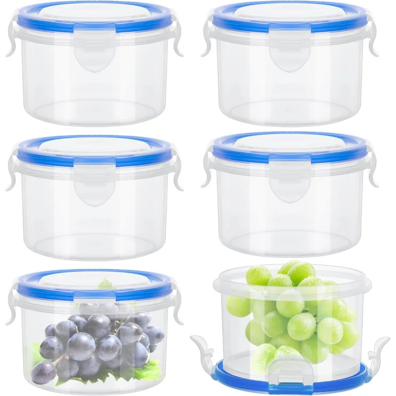 

TOPLIVING 6 Pcs Heart Shaped 300ml Mini BPA Free Small Plastic Cans With Lid Air