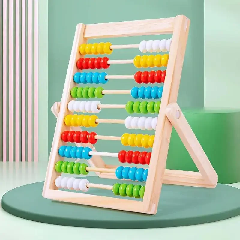 1 pz Montessori Numero Aritmetico Abaco Classico Giocattolo Educativo di Conteggio 100 Perline Prescolare Matematica Giocattoli di Apprendimento Regalo Del Bambino