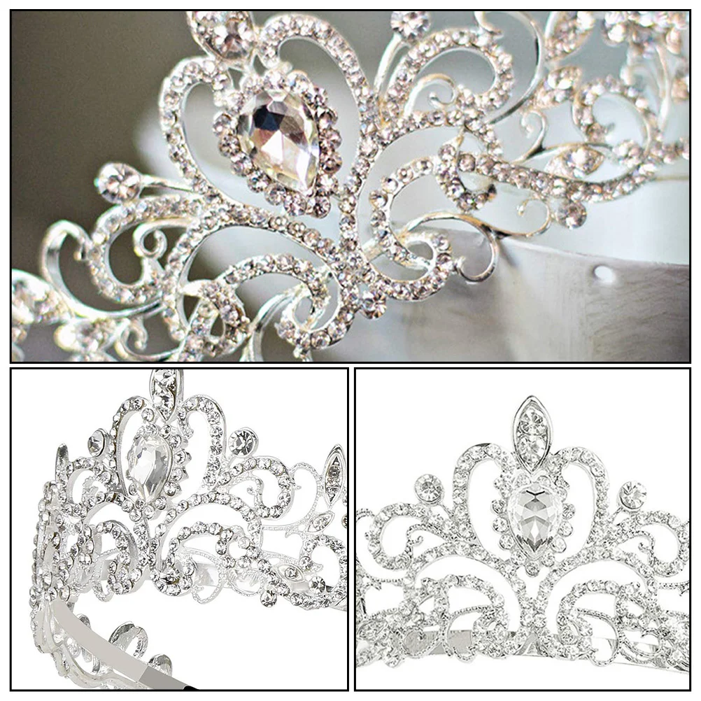 

1Pcs Crown Exquisite Bridal Headdress Sparkling Hairband for Wedding Party Festival Costume Decoration Gift