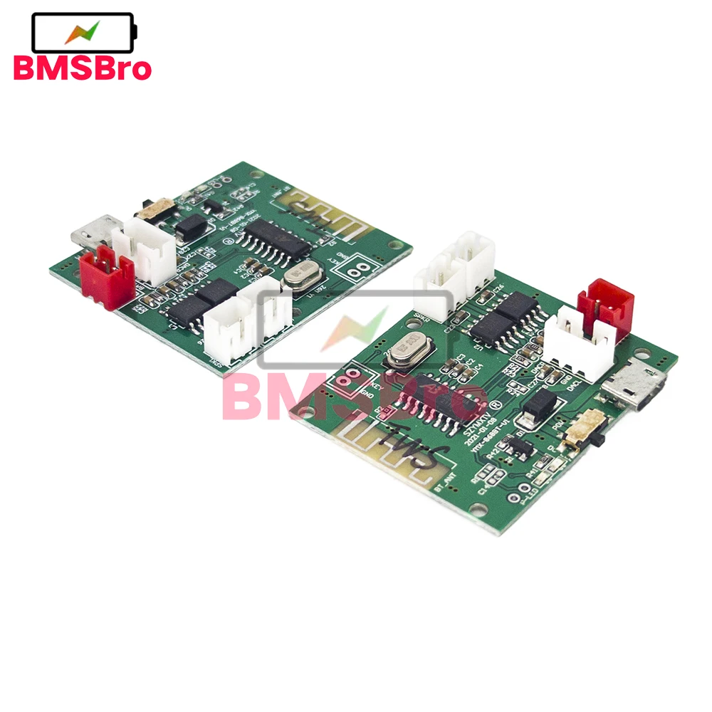 TWS Bluetooth 5.3 Power Amplifier Board 5W+5W 3.7V 5V Miciro USB True Wireless Stereo Module for Car Home Speaker Subwoofer DIY