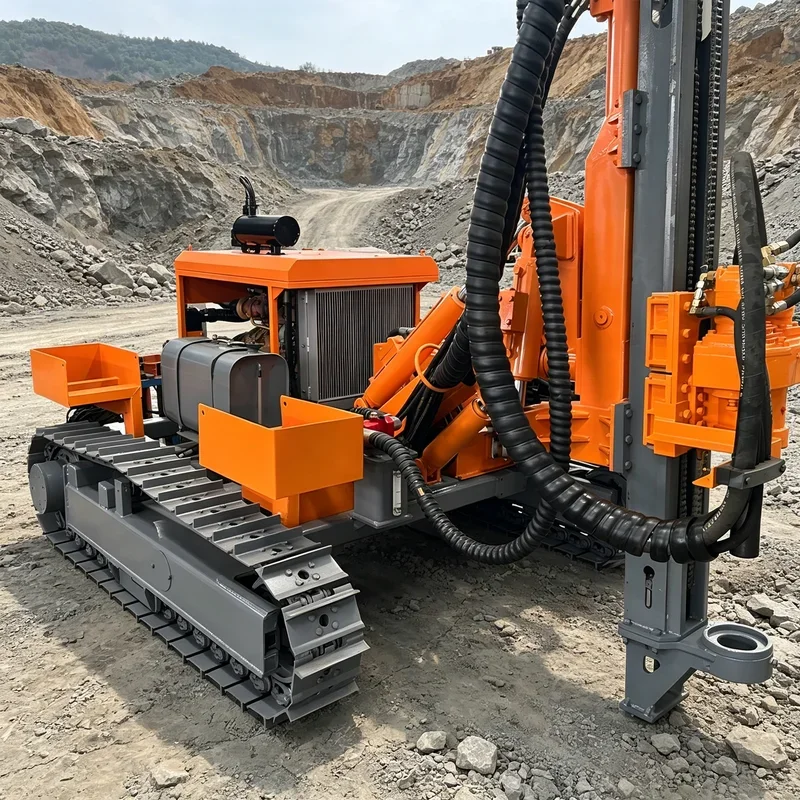 Hydraulic Crawler DTH Drilling Equipment for Rock Blasting Quarry Mining and Geological Exploration Works