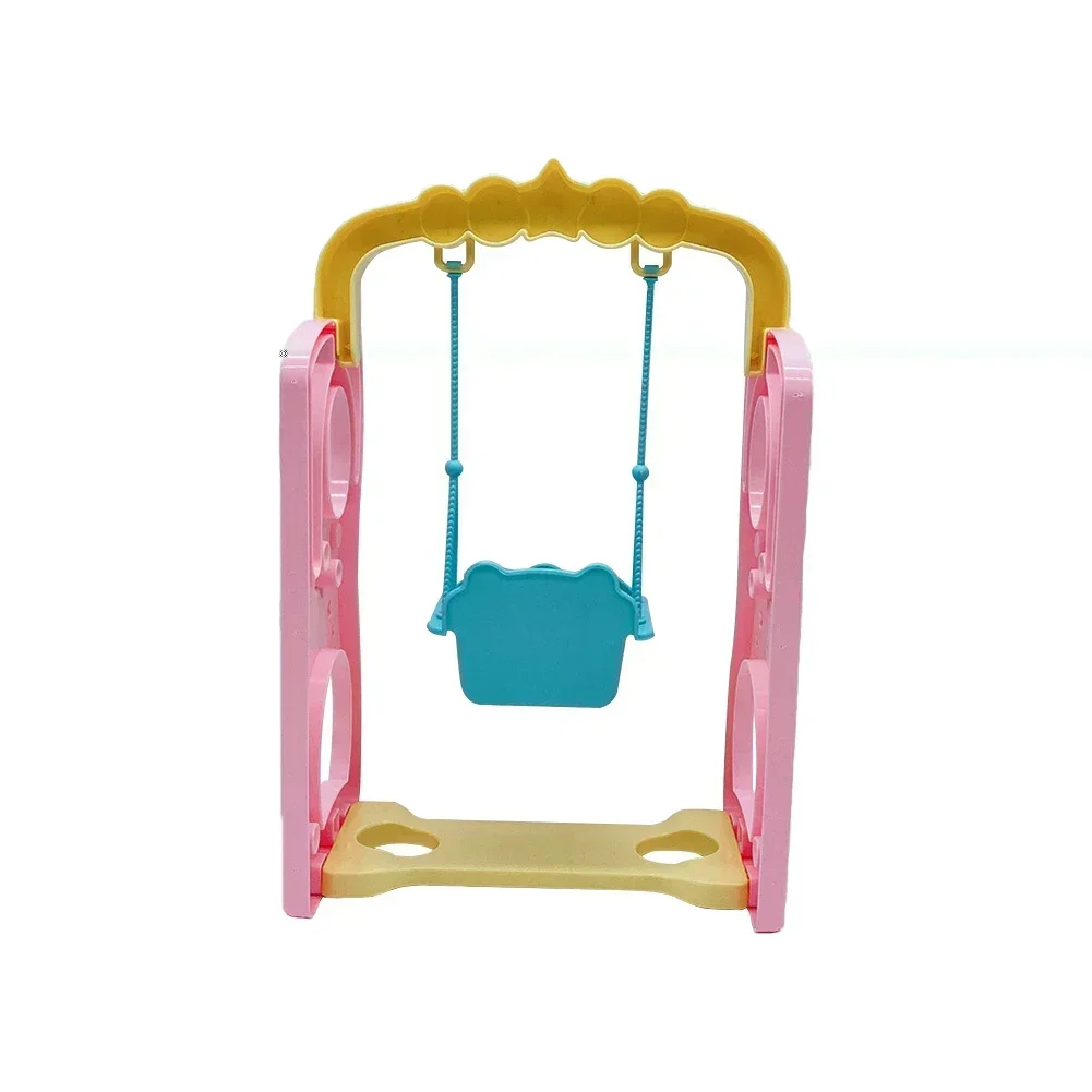 Casa da gioco Altalena per bambole Macaron Color Altalena e scivolo scivoloso Set per bambole Bambini Giochi di imitazione Giocattoli Regali per ragazze Accessori