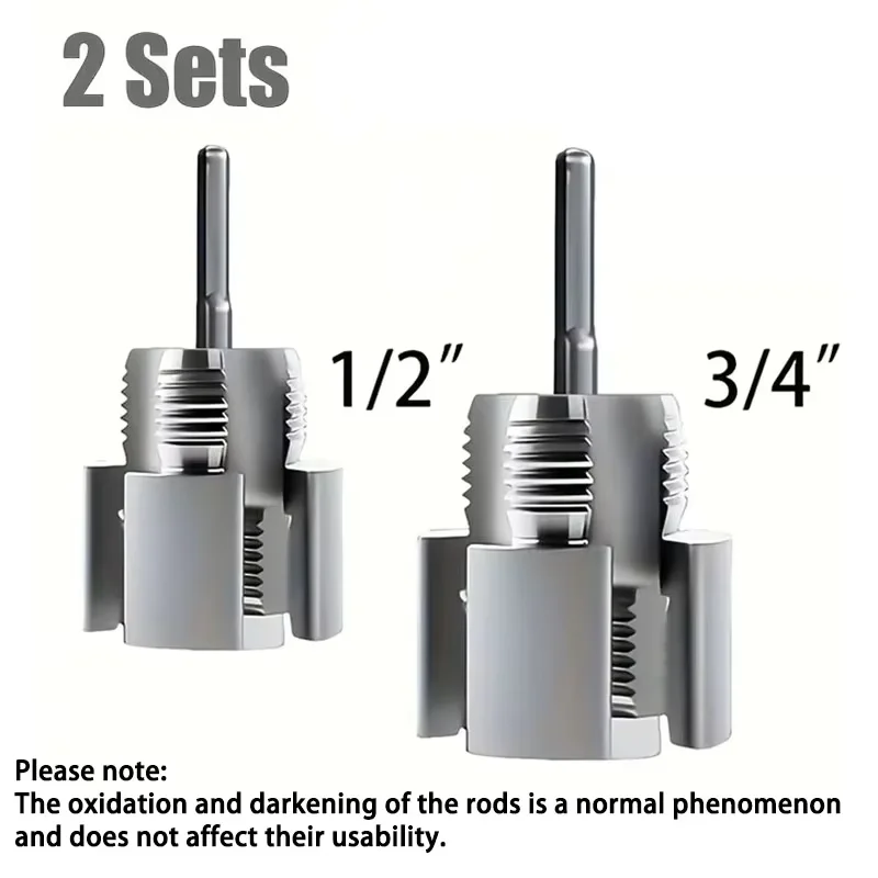 Pipe Thread Cutting Tool Integrated Internal & External Pipe Threading Tool Electric Drill Compatible PVC Pipe Threader Kit