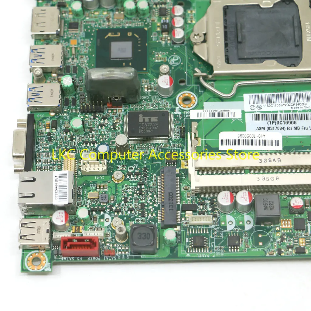 Imagem -03 - Original para Lenovo Thinkcentre M92 M92p Mini Placa-mãe Lga1155 Ddr3 03t7084 Iq77t Placa-mãe 100 Testado