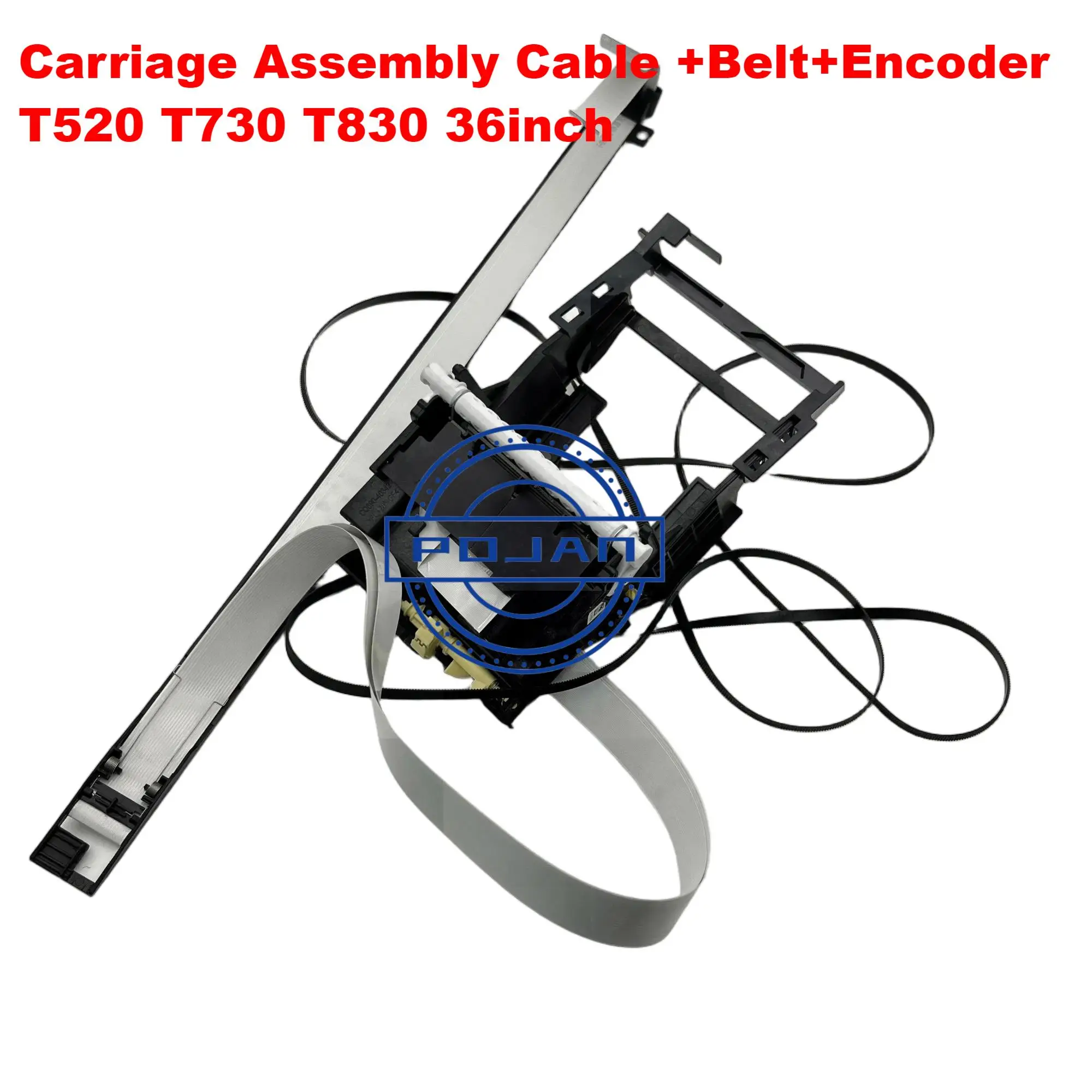 POJAN F9A30-67069 Compatível com Designjet T520 T730 T830 Montagem de Carro de Impressão de 36 polegadas com Cabo + Correia + Encoder NOVAS Peças para Plotter