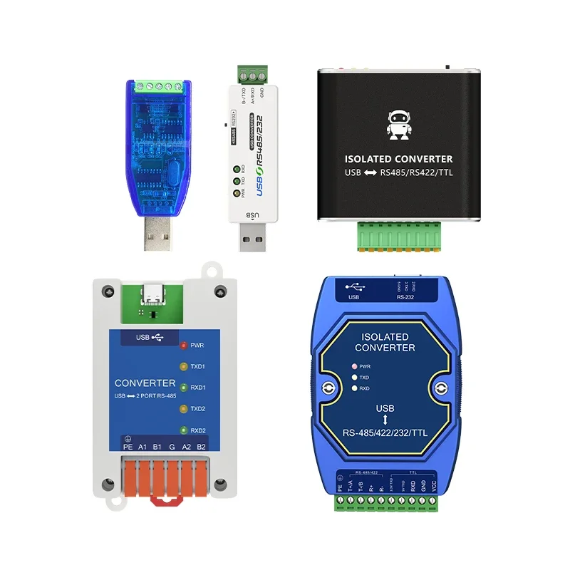 Przemysłowy konwerter optycznie izolowany USB na RS485/RS232/TTL Konwerter CH340/FTDI Interfejs CDEBYTE Type-C — zdjęcie produktu 7