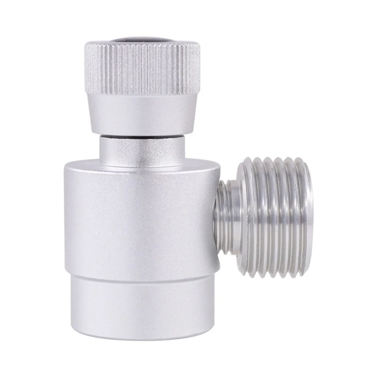 CO2 Cylinder Refill Adapter, Self-Made Gas Cylinder Regulator M10X1 to W21.8-14 Adapter for Argon,CO2,Mixed Gas,Silver