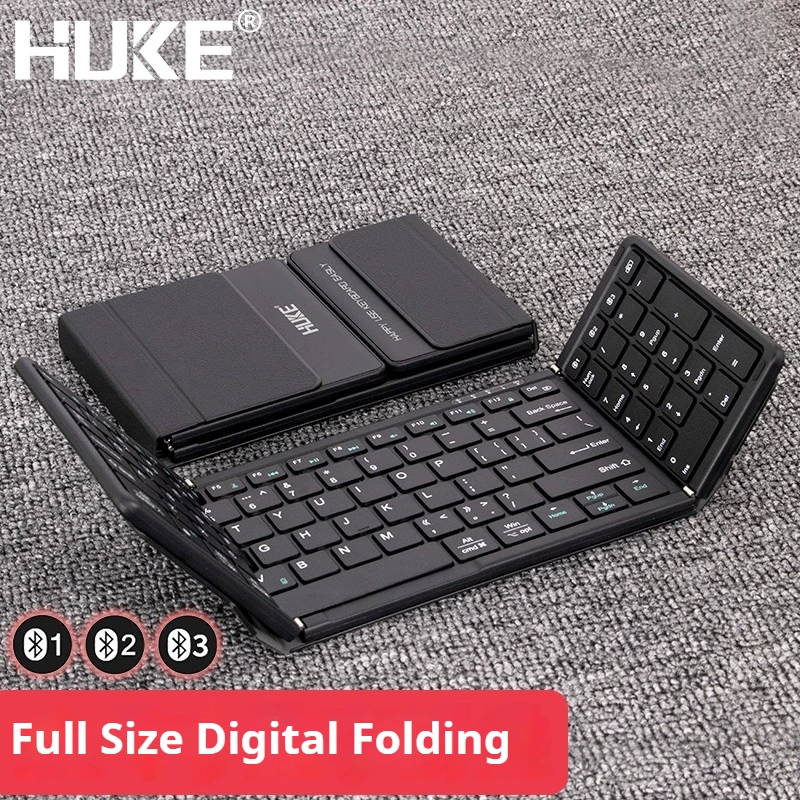 Full Size Digital Folding Keyboard Three Mode Portable Ipad Mobile Phone Tablet Computer Notebook Bluetooth Wireless Mouse