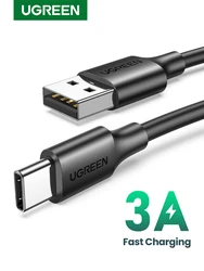 UGREEN-Cable USB tipo C de carga rápida, Cable de datos, 3A, para iPhone 15, Samsung S23, Xiaomi 11 Pro