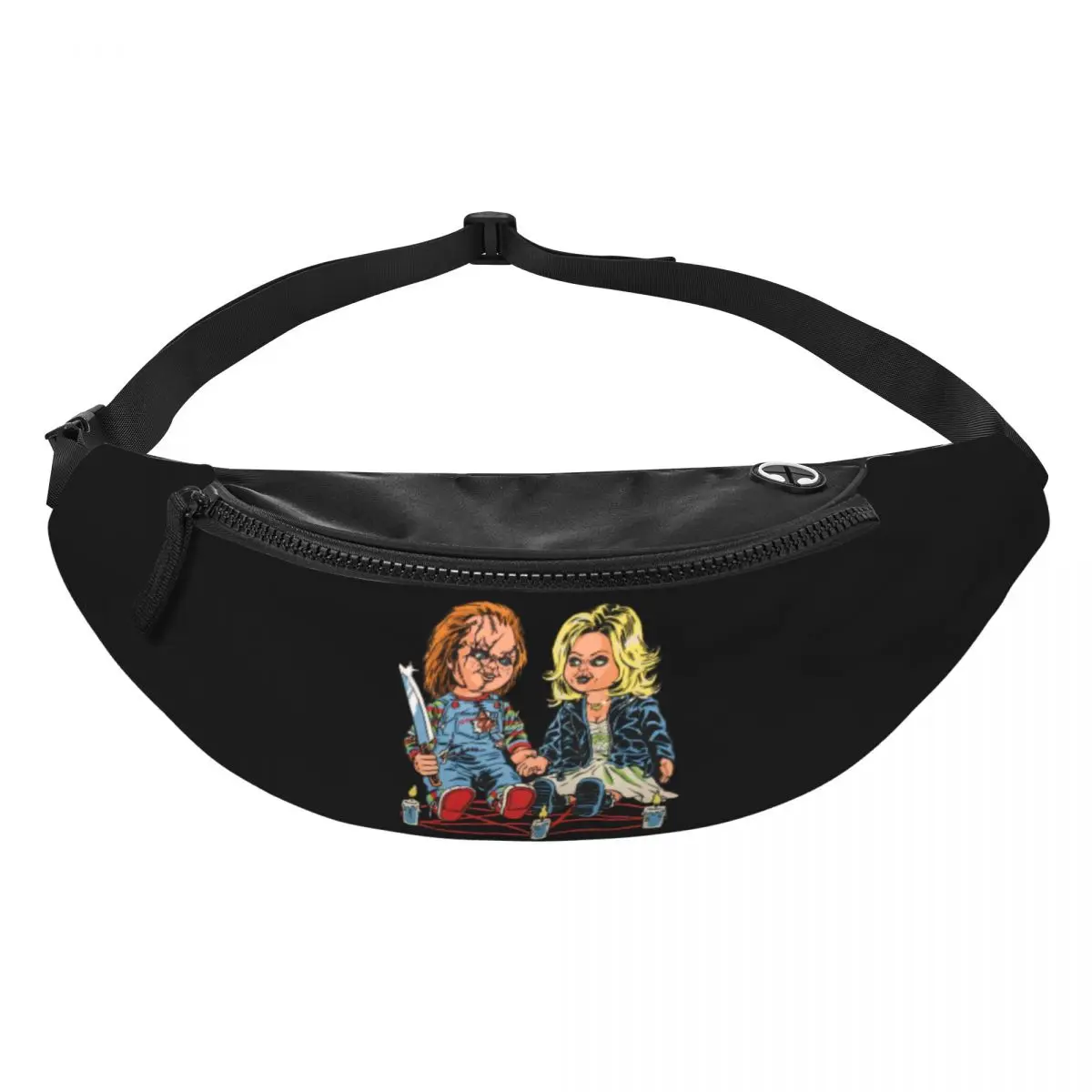 Vintage Kinderspiel Chuky Braut Gürtel tasche Männer Frauen coole Killer Puppe Cross body Hüft tasche für Reisen Radfahren Telefon Geldbeutel