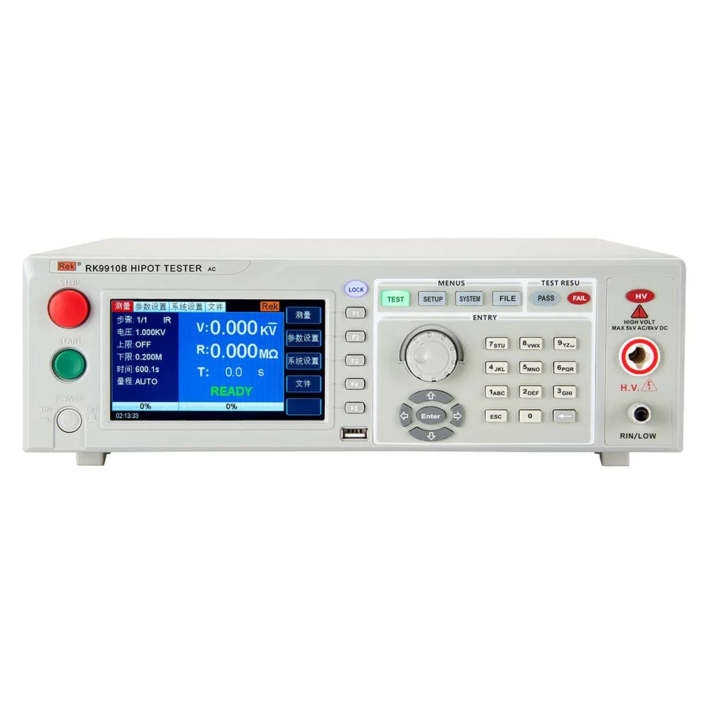 REK RK9910B Programmed AC 0.005-5KV Withstand Voltage Tester AC 0.001mA-10mA Breakdown Current Tcester with RS232  Factory Price