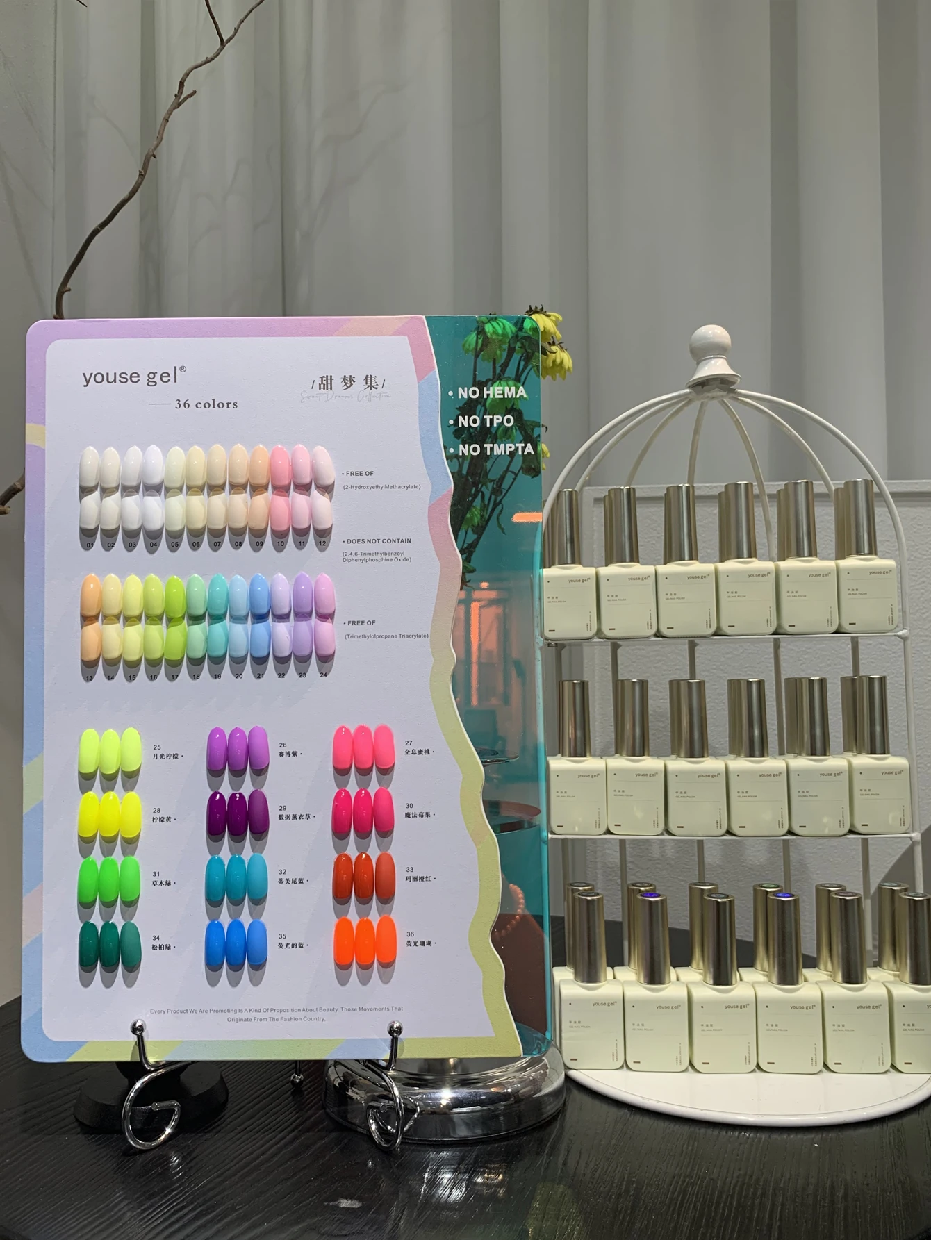 

Набор из 36 цветных гель-лаков для ногтей с высокой насыщенностью цвета, флуоресцентный, в стиле макарон, с цветовой палитрой, гель для самостоятельного дизайна ногтей, художественный декор для ногтей.