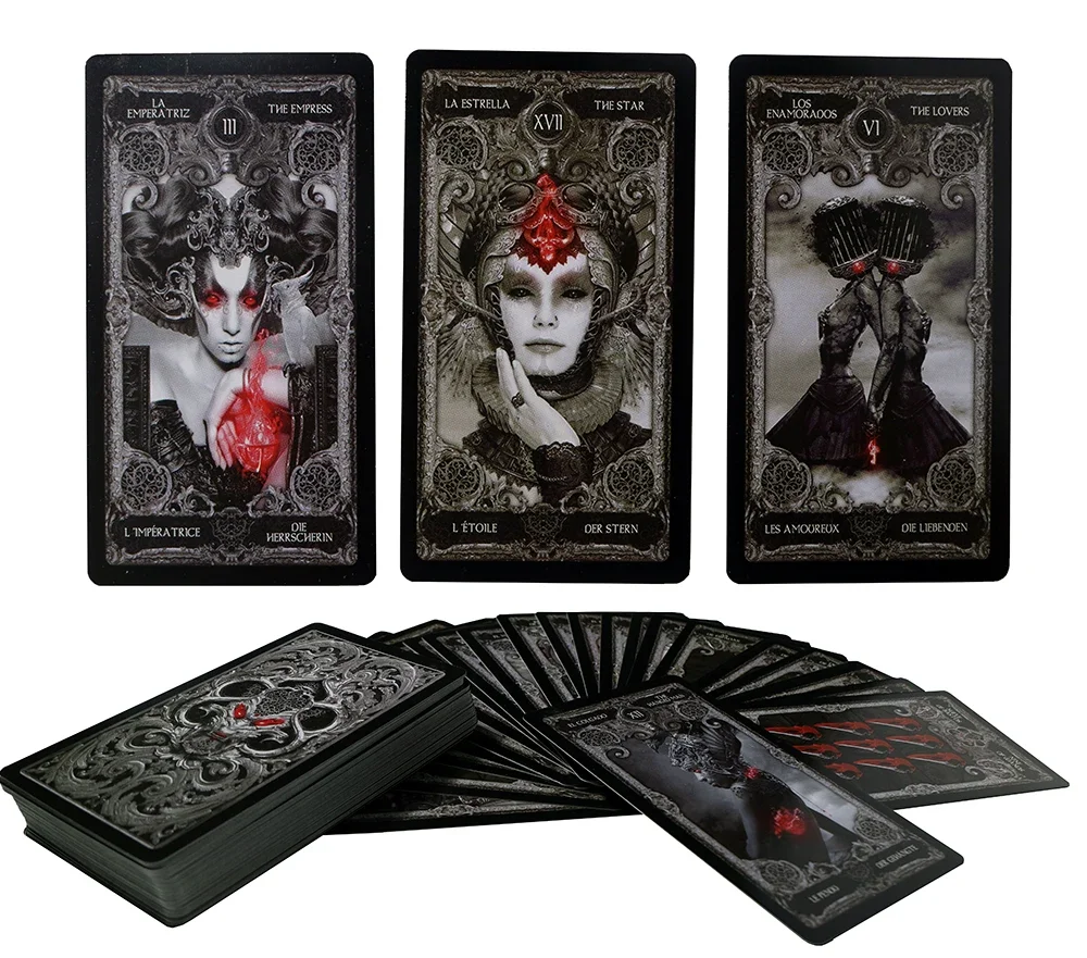 Xiii Dark Tarot Kaarten Dek Board Game Engels Spaans Frans Duits Mysterieuze Waarzeggerij Fate Persoonlijk Gebruik Card Game Deel