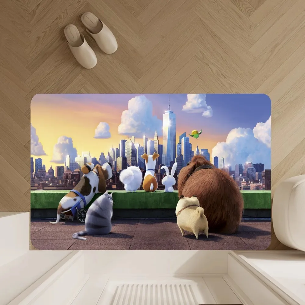 Film THE S-SECRET L-LIFE OF PETS  Floor Mat Anti-Slip Bathroom Kitchen Bedroom Living Room Entrance Rug Home Decor