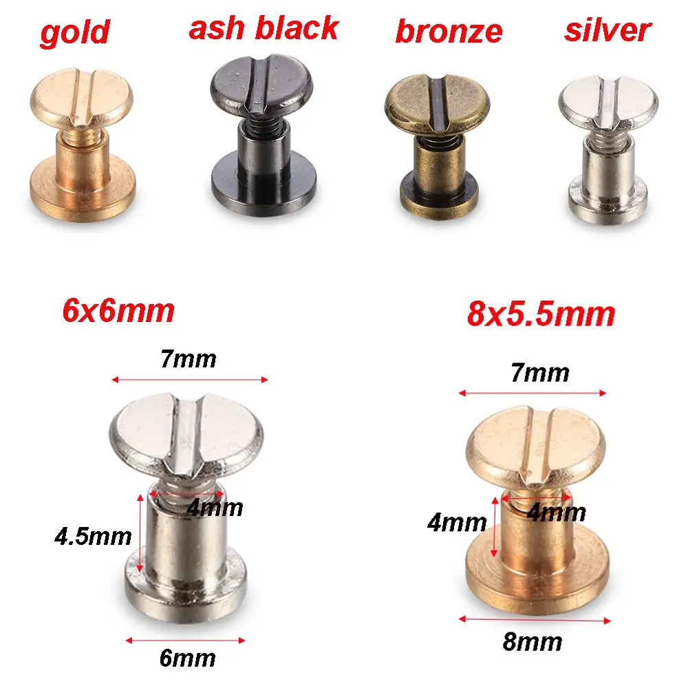 10sets DIY Crafts Garment Leather Craft Scrapbooking Brass screw Cloth Button Nail Rivets