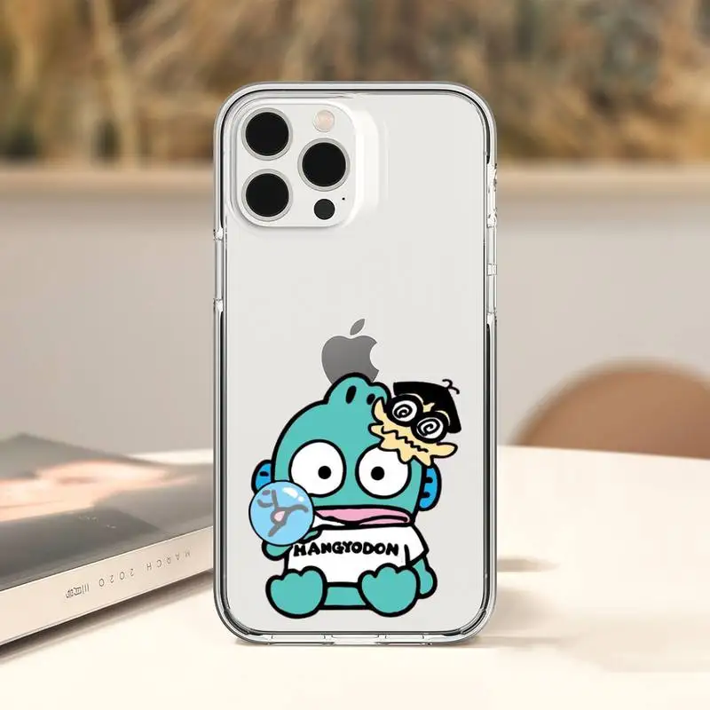 Cartoon H-Hangyodons  Phone Case For iPhone 11 12 Mini 13 14 Pro XS Max X 8 7 6s Plus 5 SE XR Transparent Shell