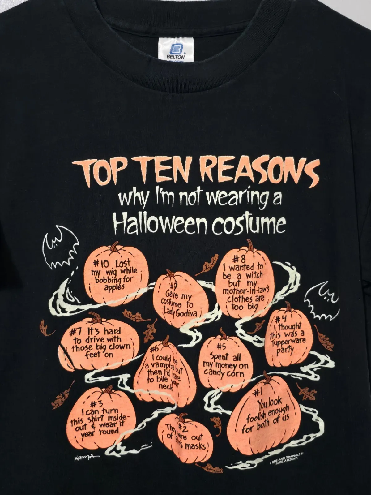 تي شيرت عتيق من التسعينيات يتوهج في الظلام للهالوين بغرزة واحدة مقاس كبير كبير الحجم زي حفلة مخيف خدعة أو علاج #2