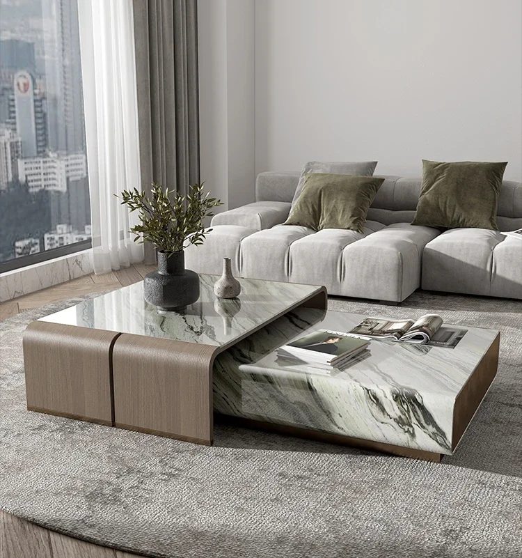 

Итальянский минималистичный журнальный столик из натурального мрамора, сочетание современных индивидуальных высококачественных журнальных столиков для детей и мам