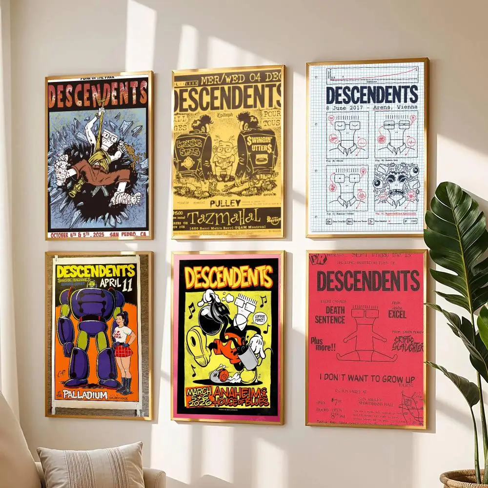 band D-Descendents-S Poster Modern Wall Decal for Living Room Cafe Office Bar and Bedroom