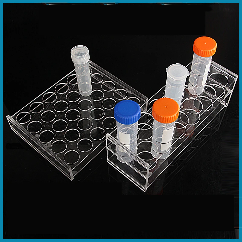 24 holes * dia 11mm Plastic Transparent Lab Test Tube Holder Clear Test Tube Rack/Shelf For Centrifugal Tube for lab supplies