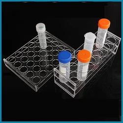 24 holes * dia 11mm Plastic Transparent Lab Test Tube Holder Clear Test Tube Rack/Shelf For Centrifugal Tube for lab supplies