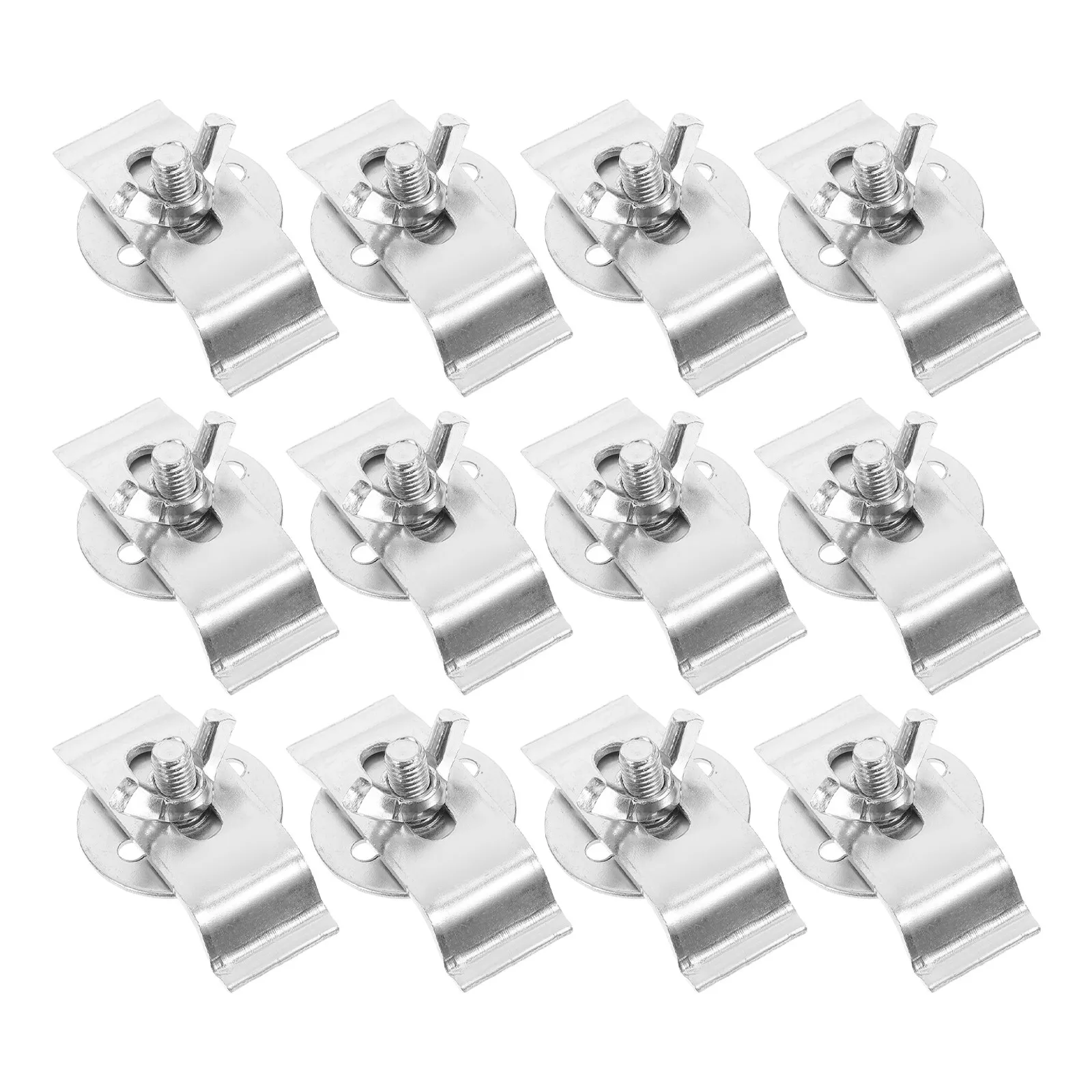 

12 комплектов креплений для подстольных раковин, металлические опорные зажимы для кухонных моек, ремонтный комплект, фурнитура для умывальников в ванной, монтажные принадлежности