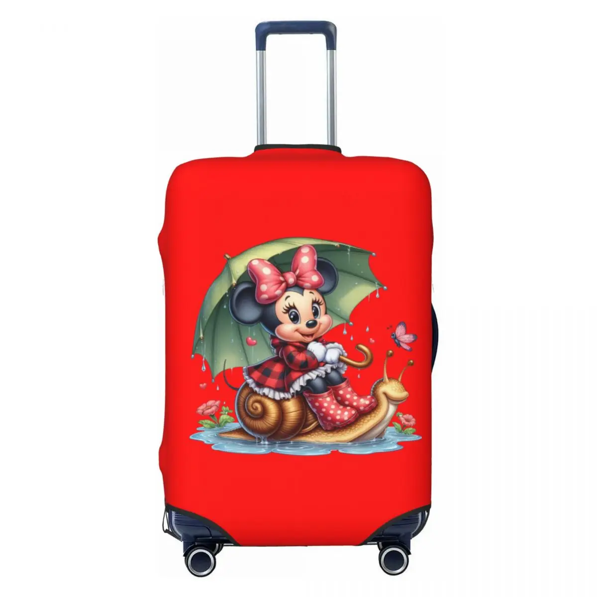 

Custom Mickey Mouse Rainy Days And Snails Luggage Cover Funny Suitcase Protector Covers Suit For 18-32 inch