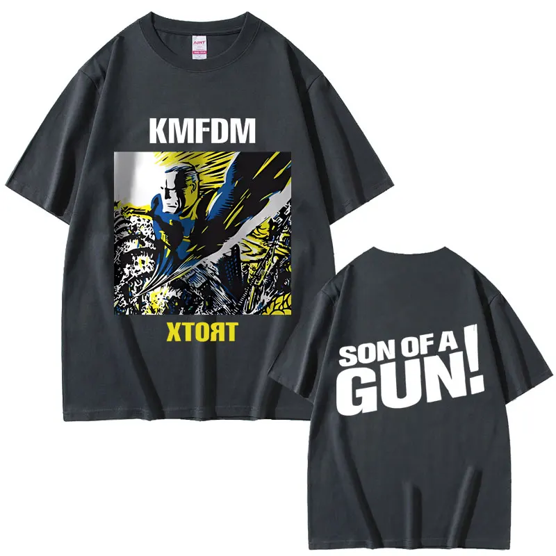 Rock Band KMFDM XTORT Double Sided Print T-shirt Men Women Fashion