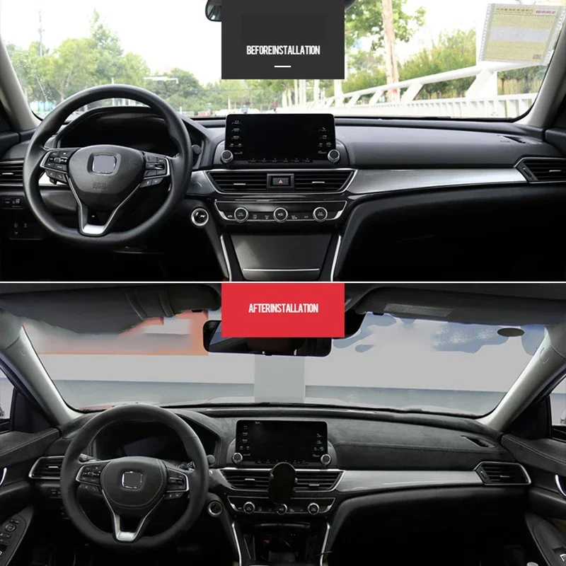 Car Dashboard Cover in Alcantara for Honda Accord 10 X INSPIRE 2018 2019 for Honda Car Accessories Alcantara Dashboard Sticker