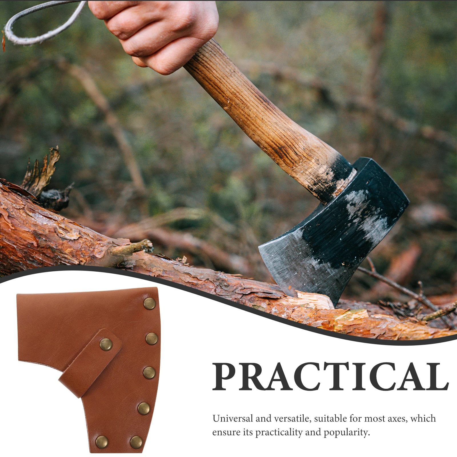 

Axe Sheath Durable Full Grain Weathered Carry Belt Guard Hatchet Protector Accessories Camping Tool