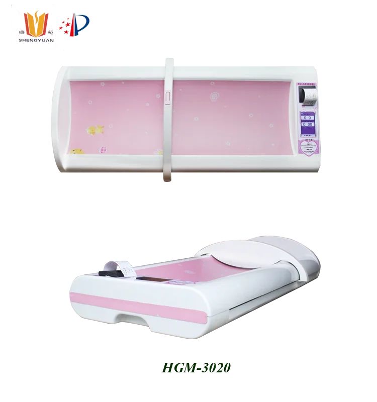 Babies Height Measuring Infantometer Baby Scale Baby Length Weight Scale/ Infant Height Weight Scale White and Pink LCD HGM-3020