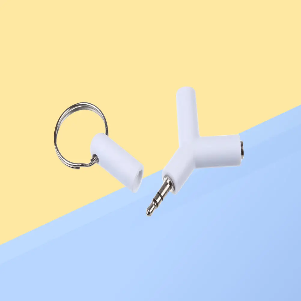 3.5mm Stereo Audio Splitter Y-Shaped Gold-Plated for Music Sharing, Lightweight & Portable