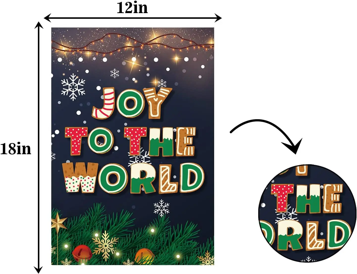 Joy to the World Garden Flag-Nativity Night Lawn Garden Decoration-Winter Holiday Xmas Indoor Outdoor Decor-Merry Christmas  yyi