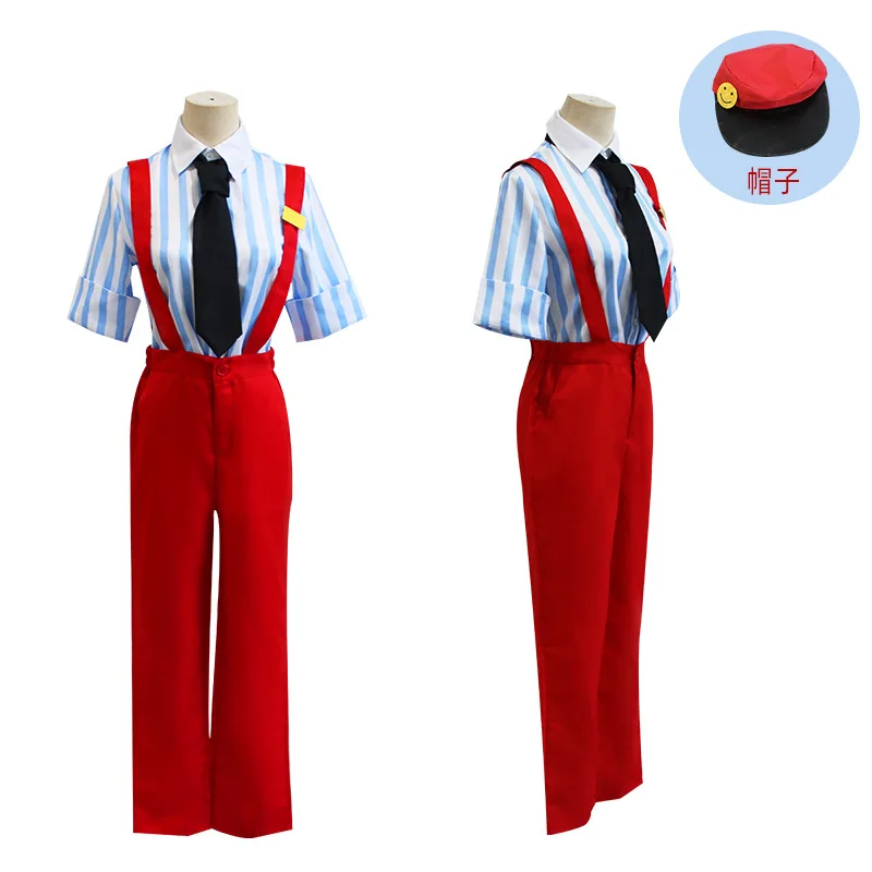 Anime Teto Cosplay Costume Women Kawaii School Uniform Full Set Shirt Pants Hat Tie Gloves Halloween Carnival Party Cute Clothes