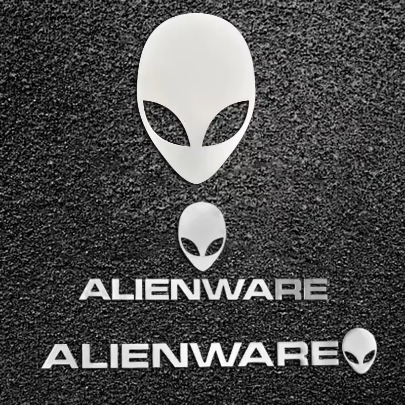 Imagem -02 - Alien Logotipo Adesivo de Metal para Celular Laptop Case Teclado Adesivo de Metal