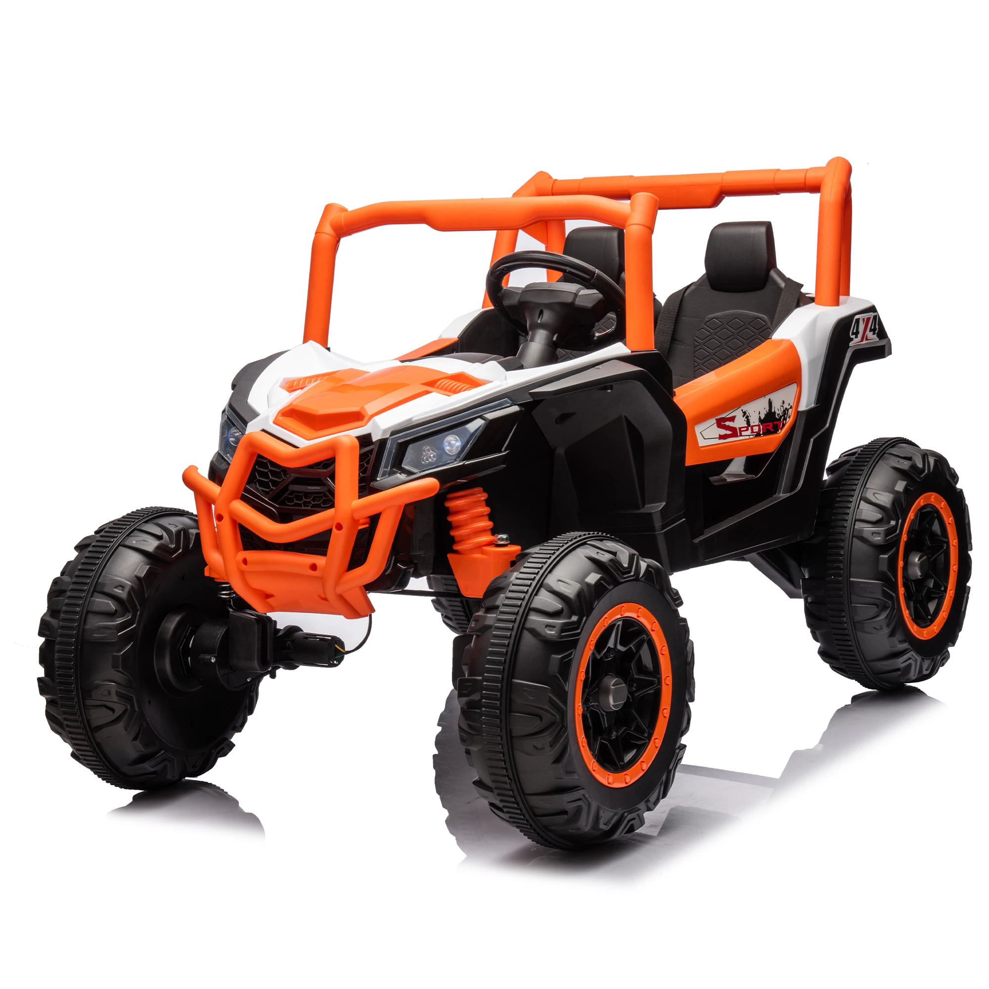 24V Ride On XXL UTV car for kid,2seater with two safety belts, Side by Side 4x4 Ride on Off-Road Truck with Parent Remote