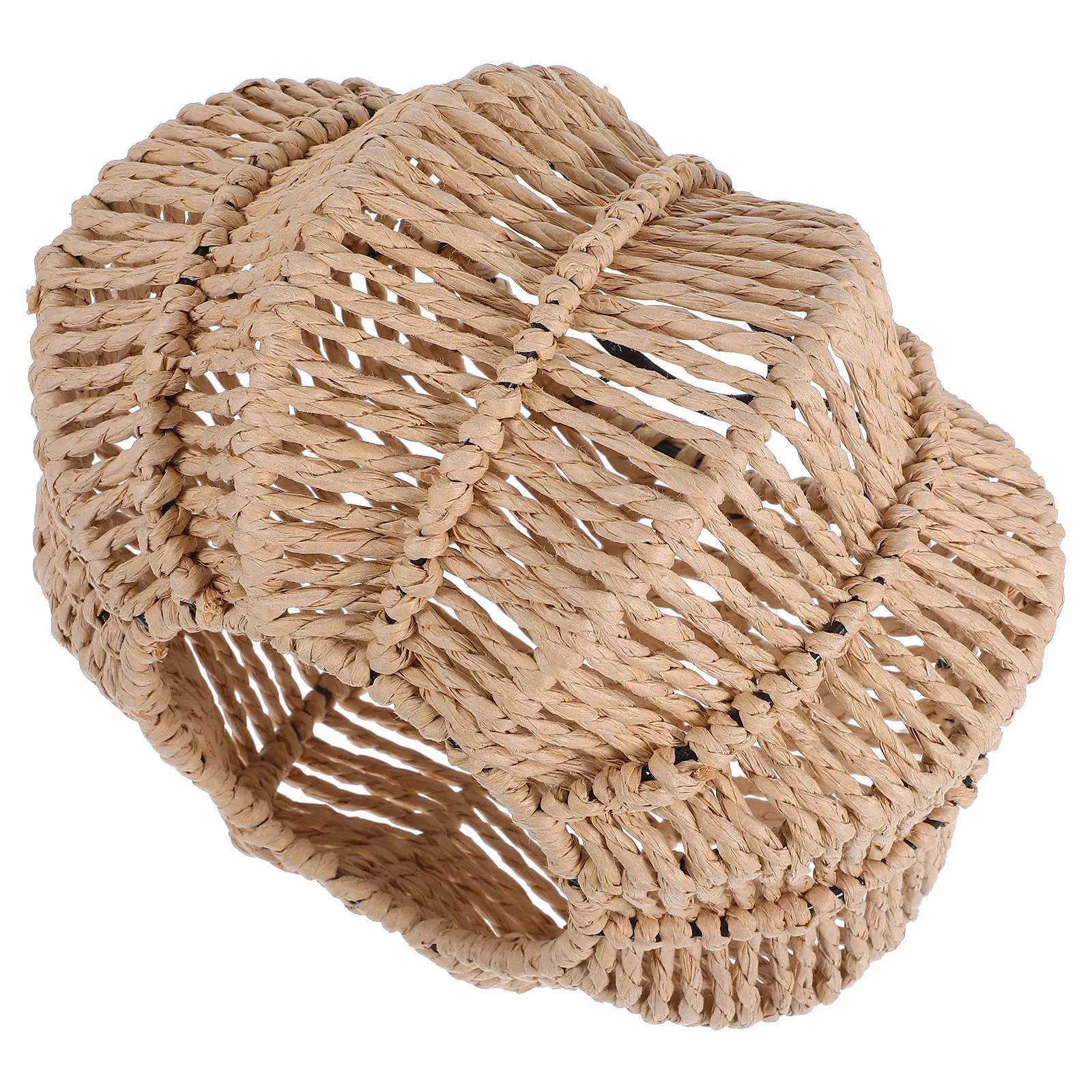Vintage Inspired Woven Paper Rope Pumpkin Lampshade for E27 Socket Pendant Ceiling Floor Lamp Chandelier Light Fixture Decor