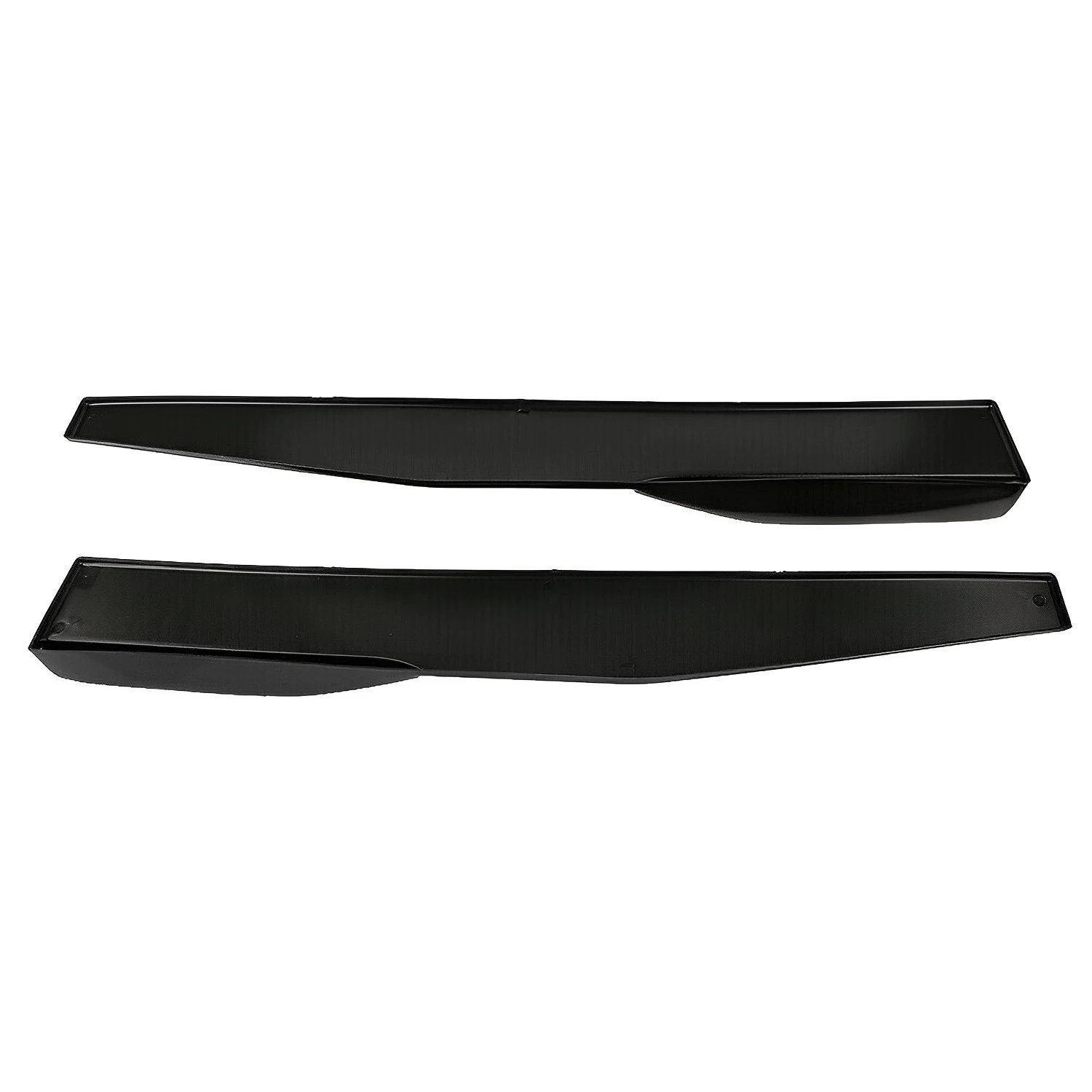 2PCS 74.5cm Pair Universal Gloss Black Side Skirt Gloss Black PP Plastic Material Side Skirts Bumpers Exterior Parts