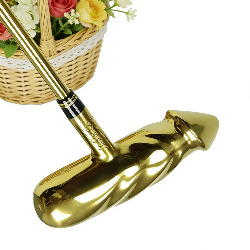 Golf Clubs Unisex Gold Golf Putter Right Handed Special-Shaped Golf Putter Steel Shaft Length 33 34 or 35 Inch