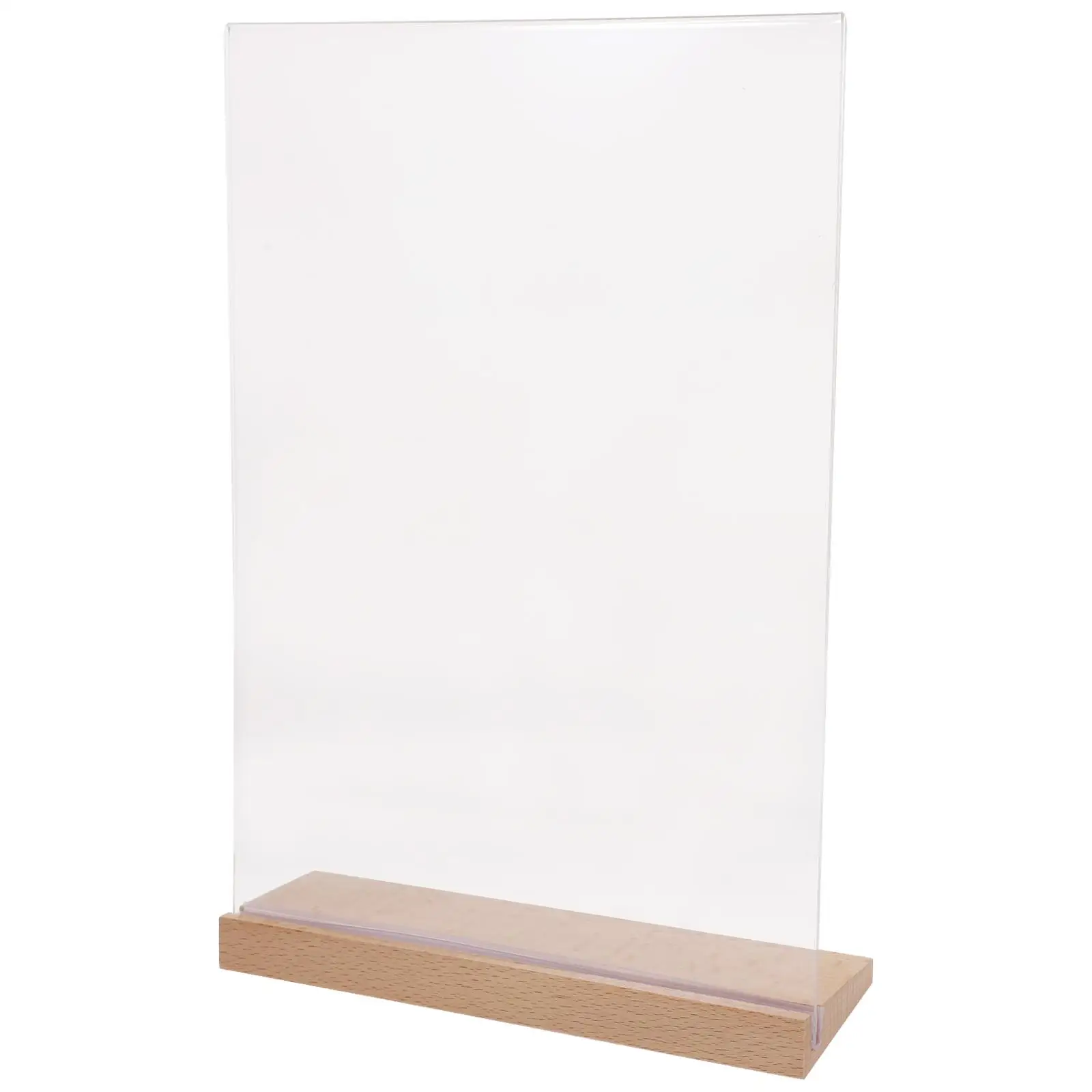 

Acrylic Wooden s Table Card Holder Menu Holder For Table Menu Display Rack Price Tags Sign Restaurant Practical