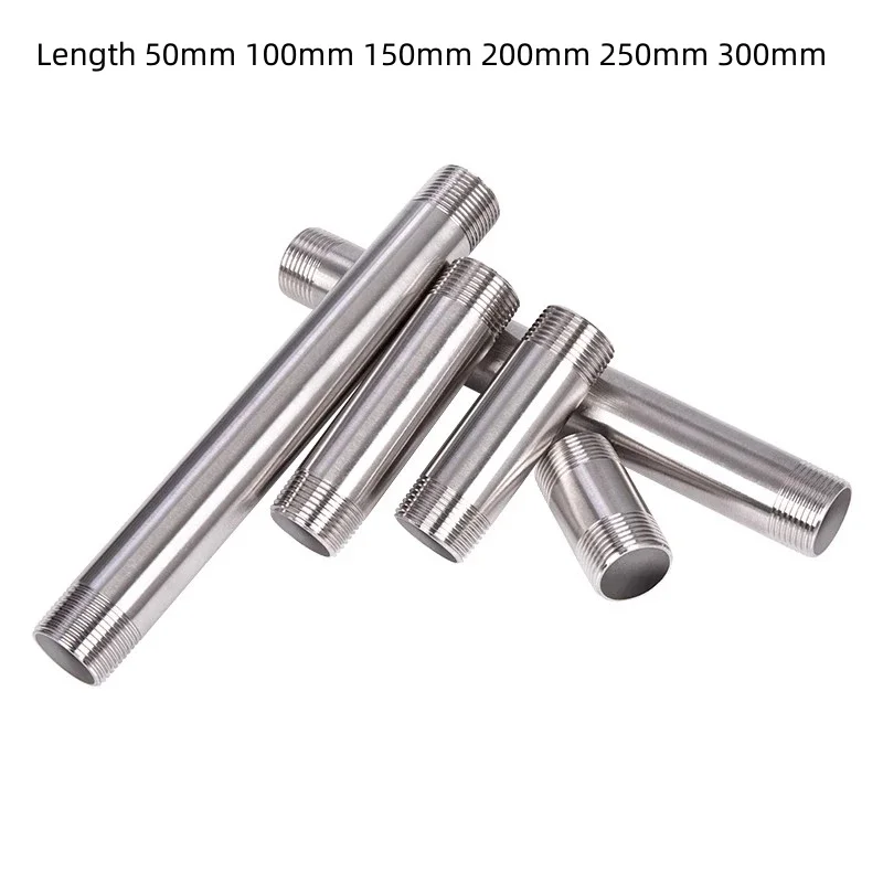 Length Options 50 100 150 200 250 300 mm | Thread Sizes 1/4 3/8 1/2 3/4 2 inch BSP Male | Forged Stainless Steel Equal Bushing F