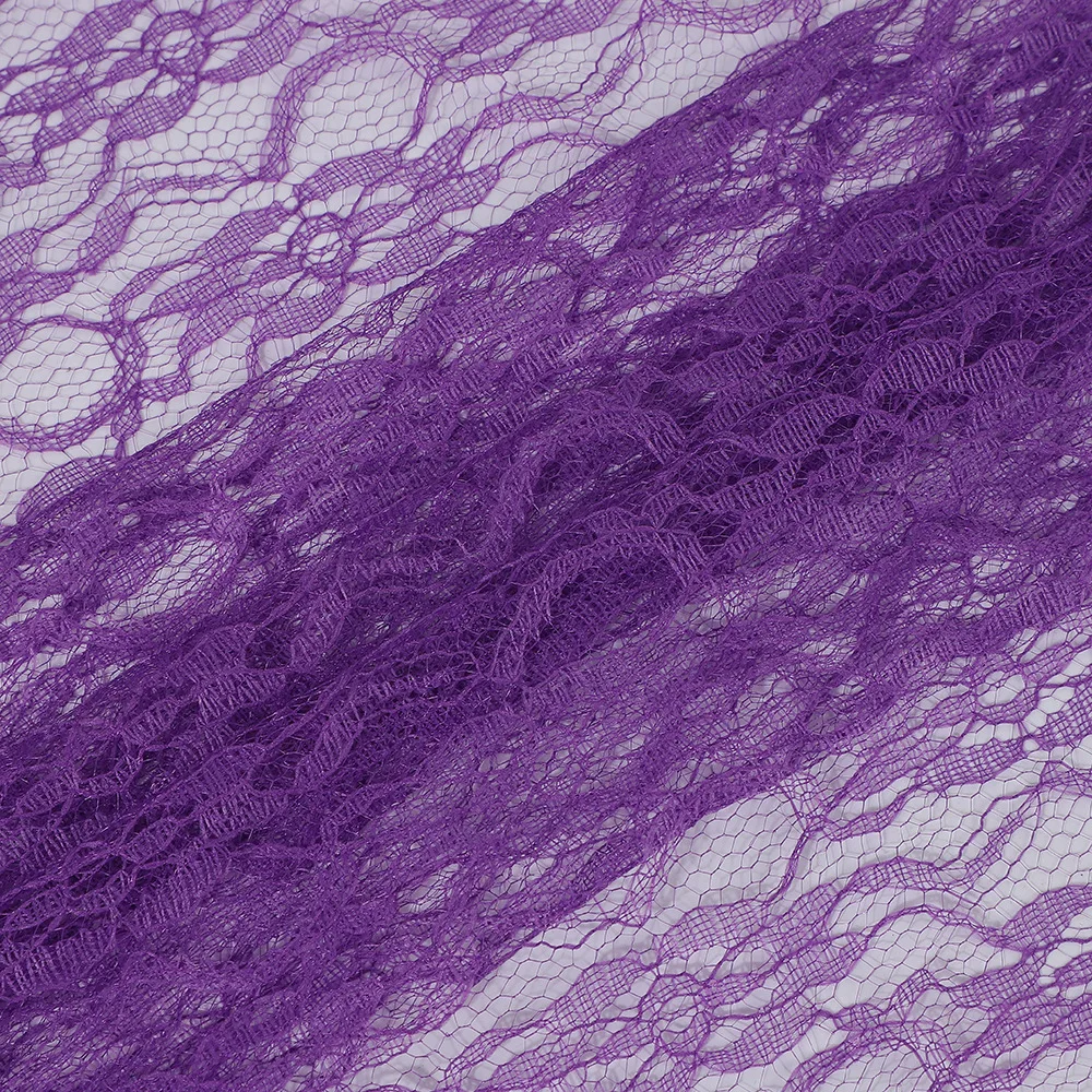 5Meter 150Cm Wide New Orchid Floral Lace Net Cloth for Wedding Decoration Dress Women Clothing Soft Polyester Mesh Fabric F152