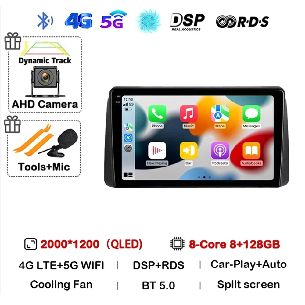 NONE Android 15 Auto-Player-Navigations-Multimedia für Chrysler Grand Voyager 5 2011–2015 für Dodge Grand Caravan 2008–2020 2DIN DVD 4