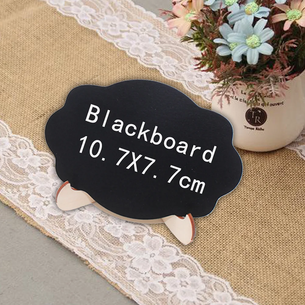 10pcs Mini Blackboard Display Board Thick Wooden Frame Individual Wrap For Wedding Party Table Number Holder Chalkboard Sign