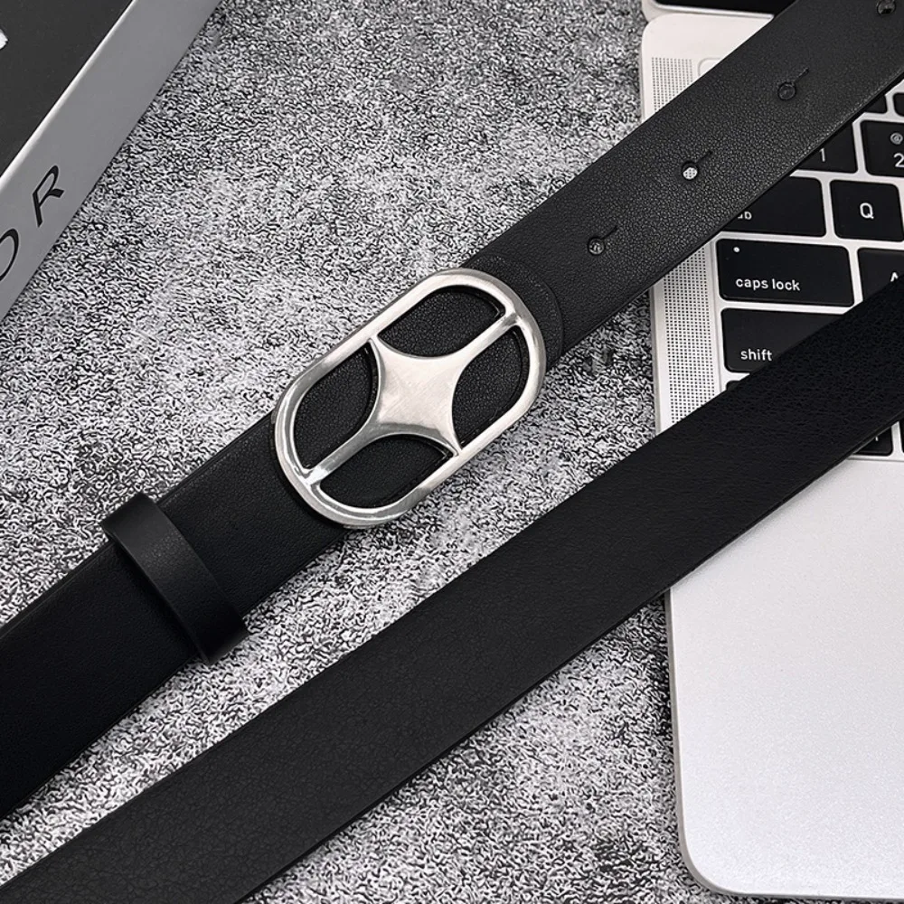 

Trendy Alloy Buckle Four-pointed Star Belt Vintage Jeans Decor PU Leather Waistband Thin Punk Men Belt Cargo Pants Accessories