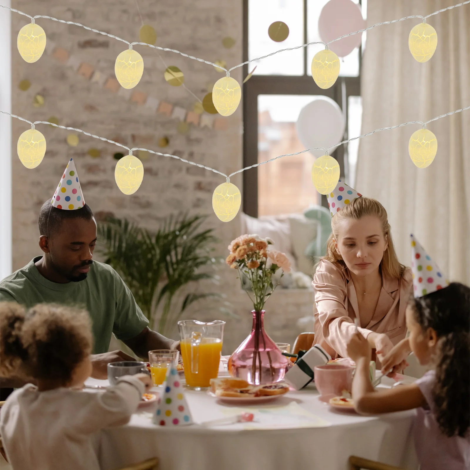 10LED عيد الفصح فرقعة البيض الجنية سلسلة أضواء رومانسية غرفة نوم حفل زفاف عطلة عيد ميلاد الديكور