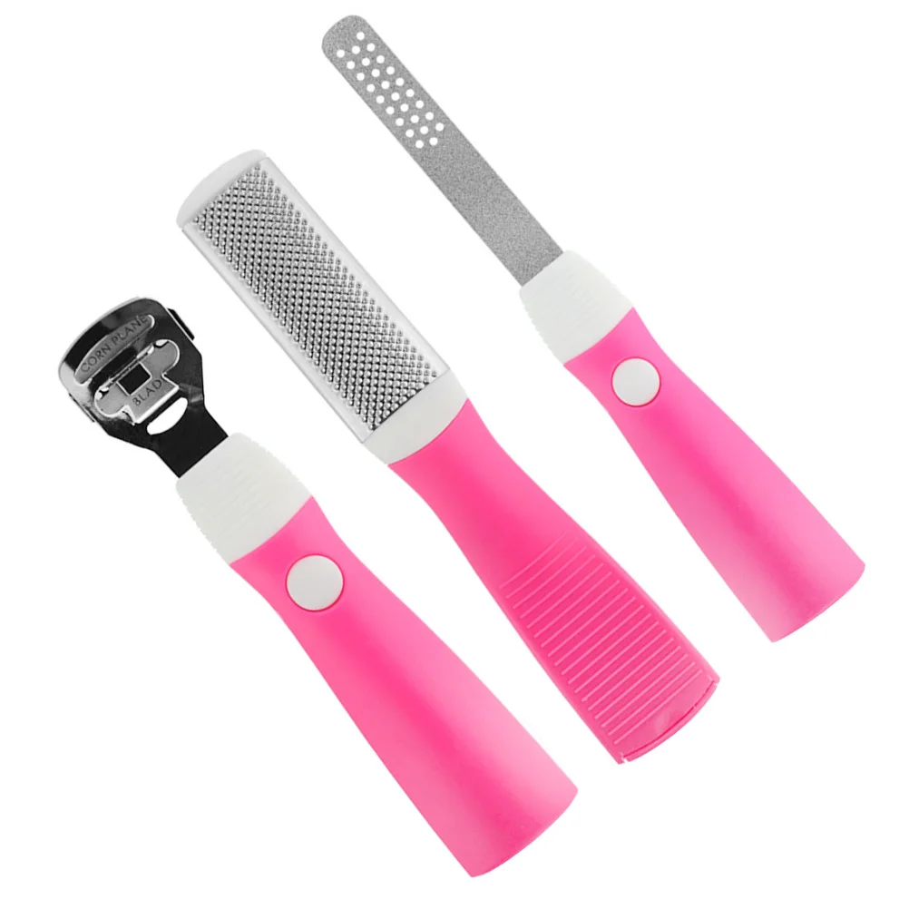 1 set 1 Set Foot File Pedicure Tools Dead Skin Remover Callus Corn Hard Skin Nail Care Kit Manicure Pedicure Set Women Men Pink