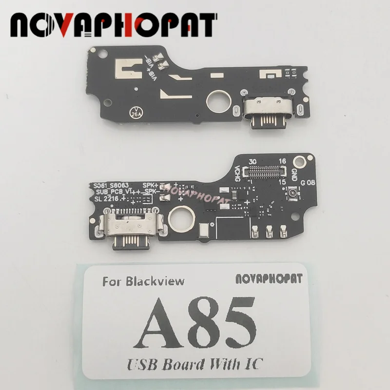 For Blackview A85 USB Dock Charger Port Jack Flex Cable Fast Charging MIC Microphone Board With IC