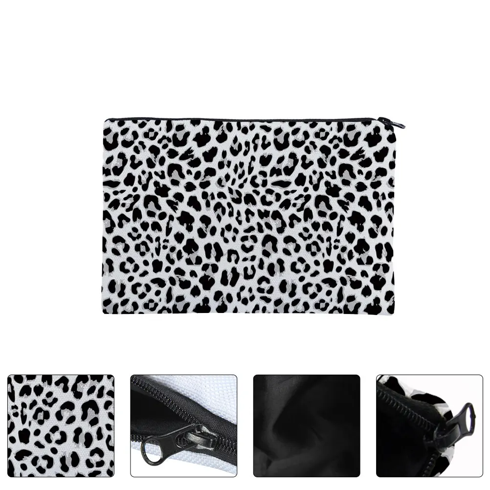 1Pcs Premium Polyester Leopard Bag Women Fashion Storage Pouch Lightweight Portable Toiletry Bag Travel Gym Camping Use